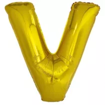 Amscan Balon foliowy litera V z�ota 78x86cm