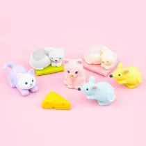 Zestaw gumki do cierania puzzle Cat&Mouse Iwako