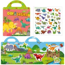 Askato Ksieczka z naklejkami - dinozaury
