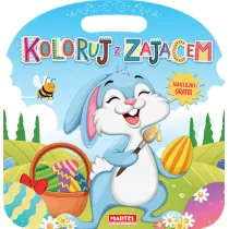 Koloruj z zajcem z naklejkami