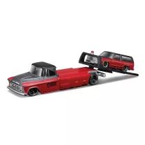 MAISTO 15055-11 Laweta Chevrolet Flatbed 1957 + Chevrolet K5 Blazer 1979 1:64 Maisto Design