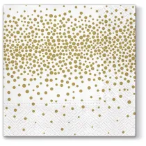 Paw Serwetki 33x33cm Confetti (gold)