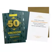 Kukartka Karnet B6 Urodziny 50 m�skie