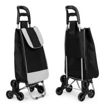 Modernhome Wzek na zakupy torba 25 litrw na 6 kkach metalowy stela czarny