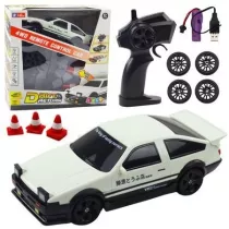 Auto sportowe RC z wymiannymi koami biae Leantoys