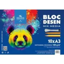 Szkicownik Mix Media A3 10ark. Niedwied niebiesk