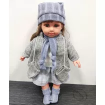 Lalka w czapce i ciep�ym ubranku 35cm Adar