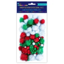 dpCraft Pompony poliestrowe metalizowane 100 szt.