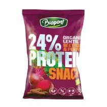 Biopont Chrupki proteinowe o smaku buraka z pieprzem bezglutenowe 50 g Bio
