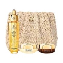 Guerlain Zestaw Abeille Royale Advanced Youth Watery Oil olejek do twarzy + Honey Treatment Day Cream krem do twarzy + Honey Treatment Night Cream krem do twarzy na noc + Cosmetic Pouch 3 szt.