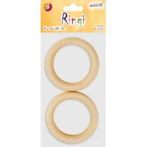 Aliga Ringi drewniane 7,5cm 4 szt