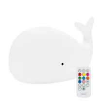 Rabbit&Friends Wieloryb lampka silikonowa z pilotem bia�a