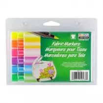 Marvy Markery tekstylne fluo 6 kolor�w