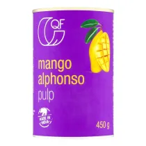Quality Food Pulpa z mango Alphonso 99,9% mango (uszkodzone opakowanie) 450 g