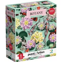 Puzzle 350 el. Hard-S Botanika: Kwiaty lotosu i ryby Dodo