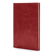 Kalendarz 2027 A5 Agenda Tygodniowy Bordo