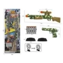 Strzelba + pistolet + 8 pociskw + tarcza