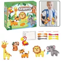 Wyszywanki filcowe zwierztka dungli 6szt Leantoys