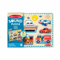 MELISSA Puzzle drewniane dwikowe Pojazdy 8 elementw 00725 Melissa & Doug