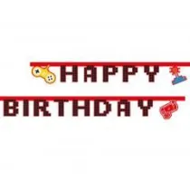 Banner Gaming Party Happy Birthday
