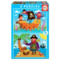 Puzzle 2 x 20 el. Piraci Educa