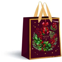 Interdruk Torebka prezentowa 26,5x33x13cm Burgundy