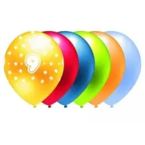 GoParty Balon metalik 9 mix kolor�w 5 szt.