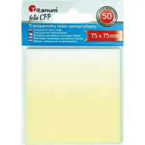 Titanum Notes samoprzylepny transparentny 75x75mm 50 kartek