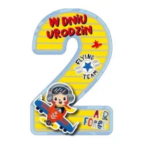 Karnet GM wycinany 2 Urodziny ch�opiec GM-953