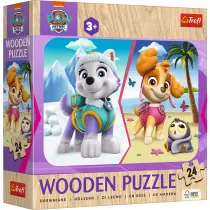 Puzzle drewniane 24 el. Dziewcz�cy Psi Patrol Trefl