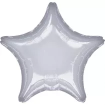 Amscan Balon foliowy metalik srebrny gwiazda luzem 48cm