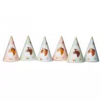 PartyDeco Czapeczki Konie 16cm