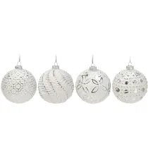 H&S Decoration Bombki szklane Volute 80 mm 12 szt.