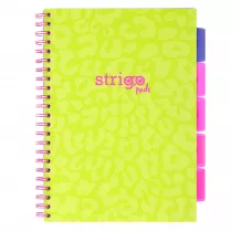 Koozeszyt Strigo A4 Project Book Neon zielony w lini