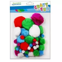 Craft with Fun Pompony dekoracyjne 60 szt.