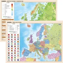 Podk�adka na biurko Europa polityczno-fizyczna 1:12 000 000 dwustronna