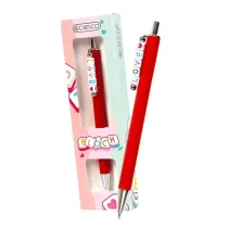 Cresco D�ugopis Block z koralikami LOVE w etui czerwony