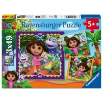 Puzzle dla dzieci 2D 3x49 el. Dora Ravensburger