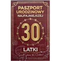 Yeku Karnet Urodziny 30 Nowy paszport damskie
