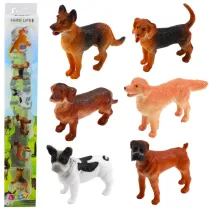 Zestaw mini figurki psy 4cm 6 el.