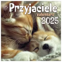 Kalendarz 2025 33x33cm cienny Przyjaciele