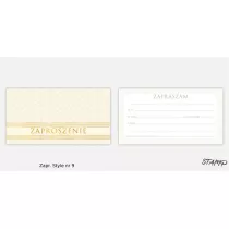 Stamp Zaproszenia Style wz�r nr 09 10 szt.