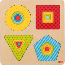 Puzzle warstwowe 4 kszta�ty geometryczne Goki