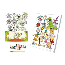 Qbee Malowanie po numerach 30x40cm Kresk�wkowy Chaos