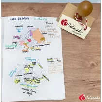 Stempel mapa Europy Colorado
