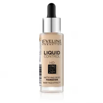 Eveline Cosmetics Liquid Control HD Long Lasting Formula 24H podkad do twarzy z dropperem 015 Light Vanilla 32 ml