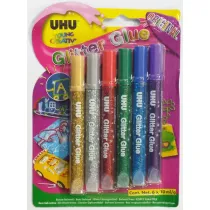 Uhu Klej z brokatem Glitter Glue Original 6x10ml