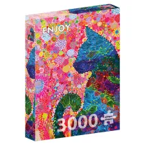 Puzzle 3000 Kolorowy kot Enjoy