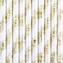 Somki papierowe zote 19.5cm 10szt