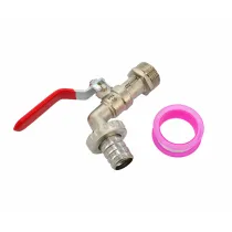 Awtools Kran ogrodowy cynk niklowany 3/4" gwint zewntrzny 3/4"
